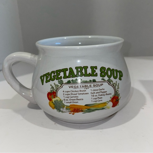 Vintage Soup Mugs Bowls Dat'l Do-It Inc DDI Soup Cups Set Of 4 With Recipes - Picture 2 of 6
